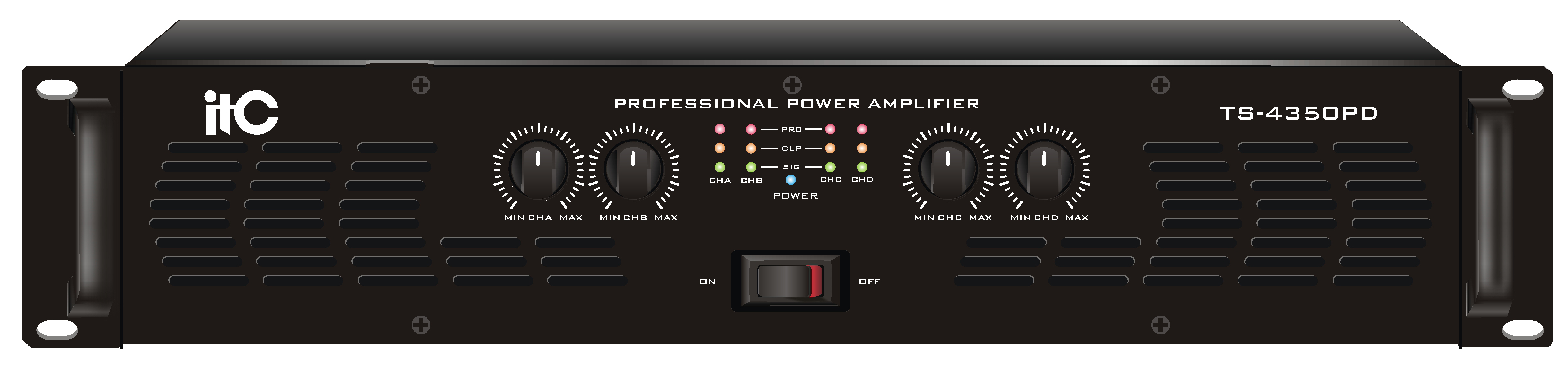 Усилитель ITC TS-4200PD 4-канальный усилитель 4х120W / 8 Ом, 4х200W / 4 Ом